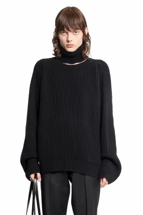 ANN DEMEULEMEESTER MAN BLACK KNITWEAR