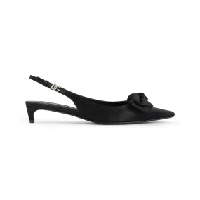 Bow Satin Slingback