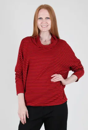 Boxy Stripe Fleece Cowl, Holiday