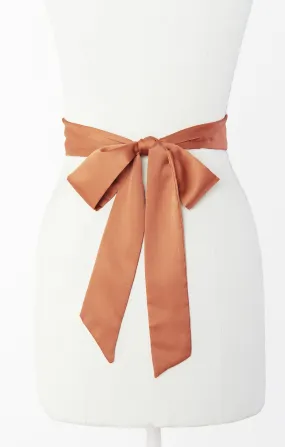 Bridesmaid Sash ~ Copper Luxe Satin