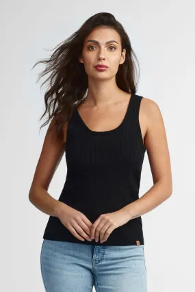 Camisole ajustée tricot cble - Femme