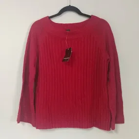 Designers Originals Red Sparkle Ribbed Sweater