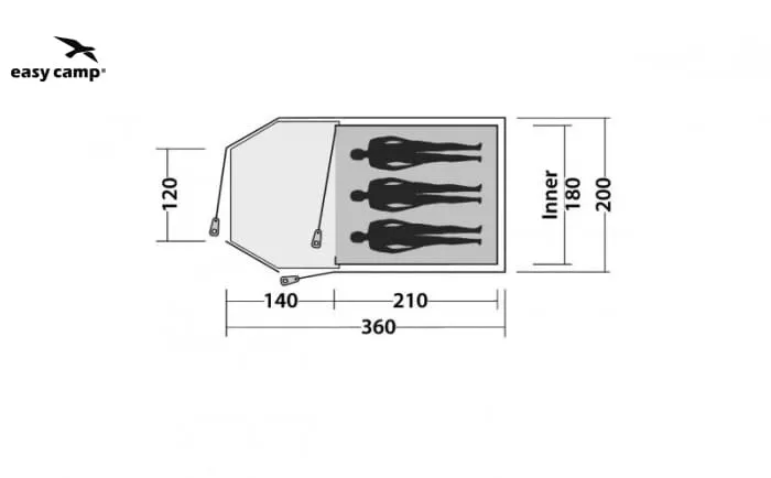 Easy Camp Tent Eclipse 300 Rustic Green