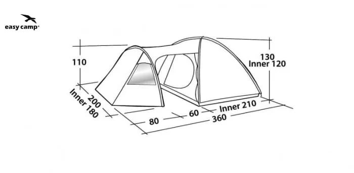 Easy Camp Tent Eclipse 300 Rustic Green