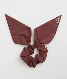 Gymshark Bow Scrunchie - Cherry Brown