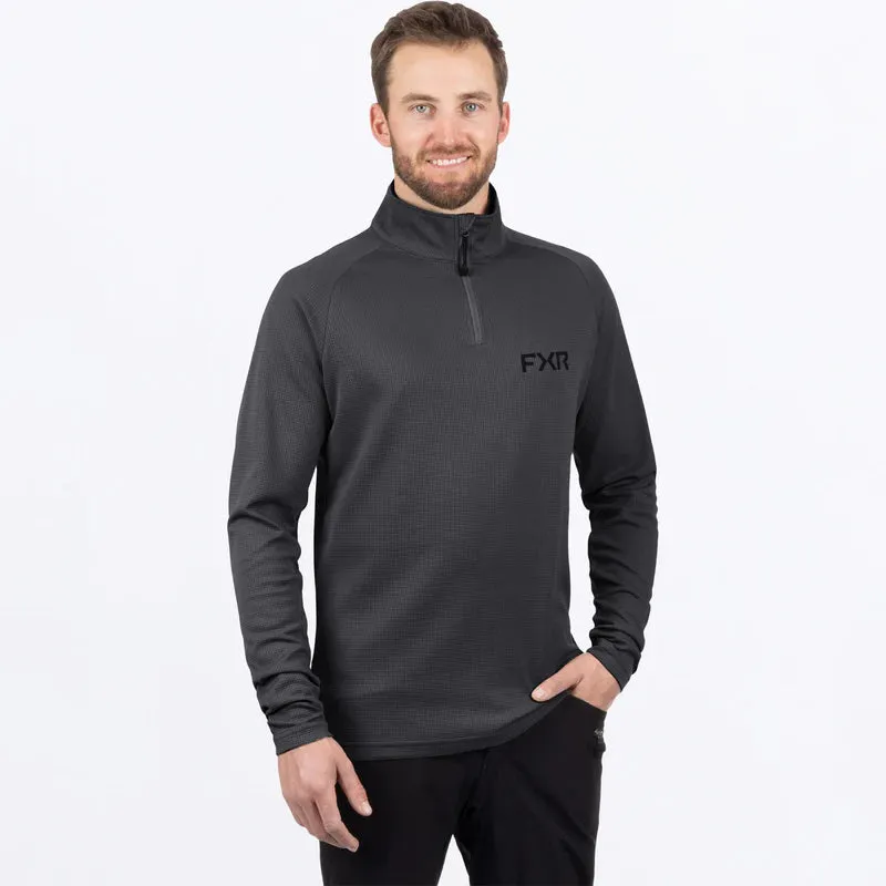 Long-Sleeved Shirt - FXR Men's Pilot UPF 1/4 Zip, Stone or Asphalt, 242044