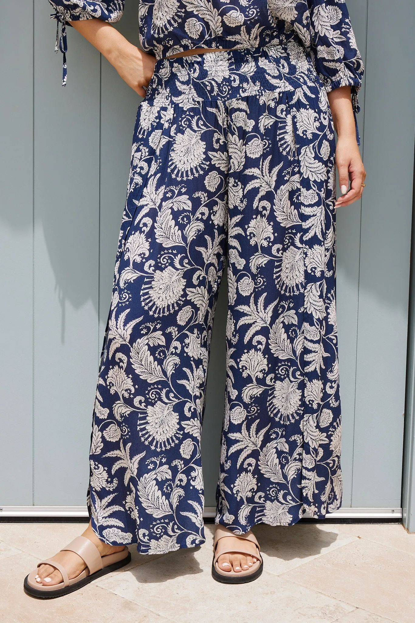 Minda Pants - Black Mono Print