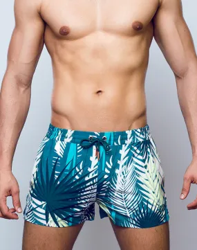 S50 Print Swimshorts - Feuille Green