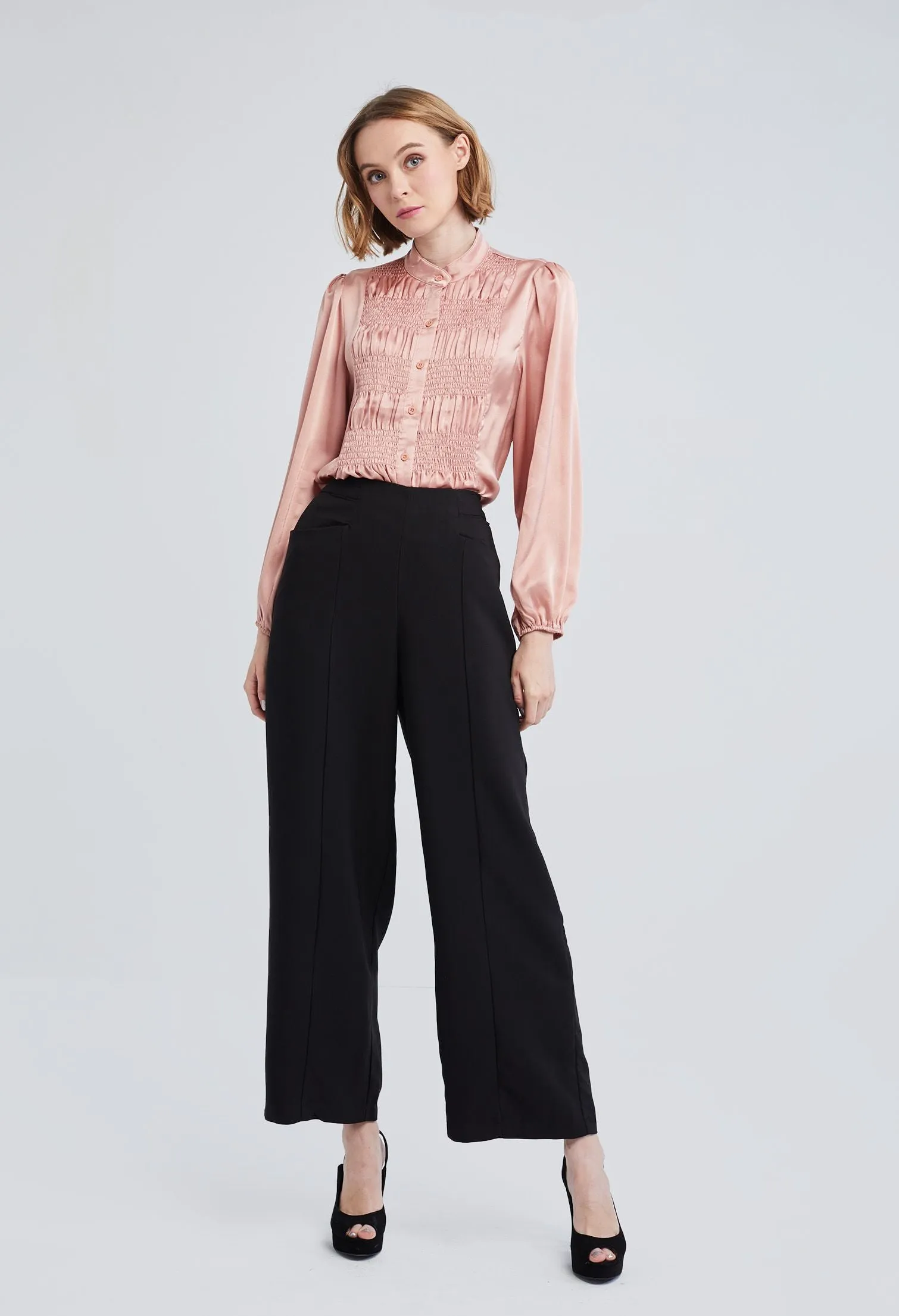 Slit Pocket Wide Legs Pants