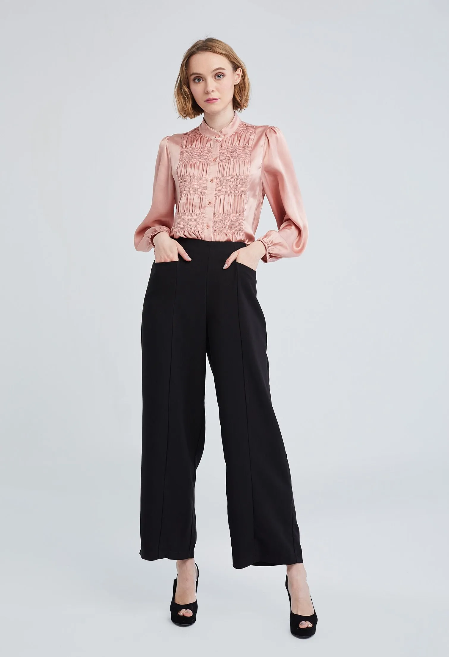 Slit Pocket Wide Legs Pants